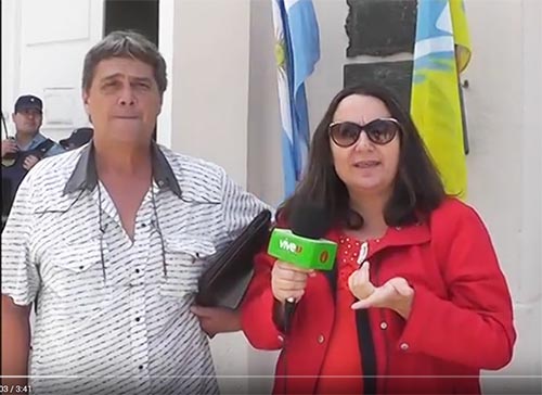 Movilización, escrache y reclamo a fábrica de implementos agrícolas.