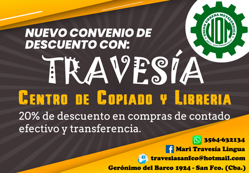 TRAVESÍA "Centro de copiado y librería"