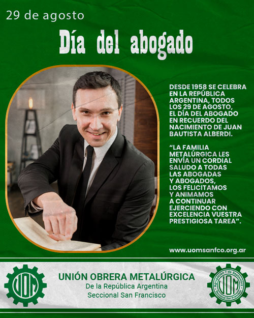 ⚖️ 29 de Agosto – Día del Abogado y la Abogada ⚖️