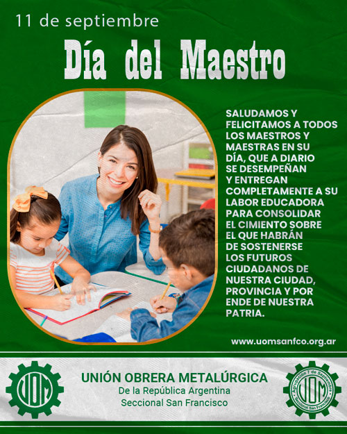 📚 11 de Septiembre – Día del Maestro 🍎